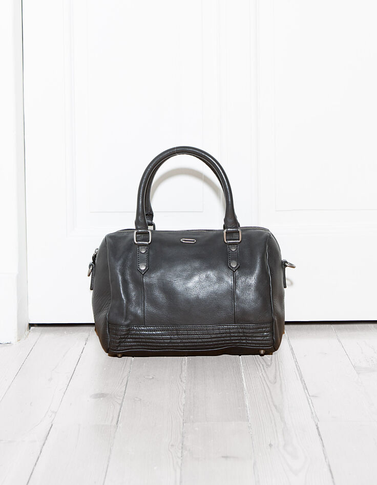 Women's black bowling bag-1
