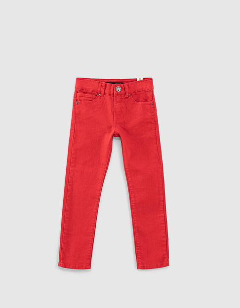 Boys’ mid-red slim jeans 