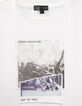 Girls’ white cropped cotton T-shirt with concert image-2