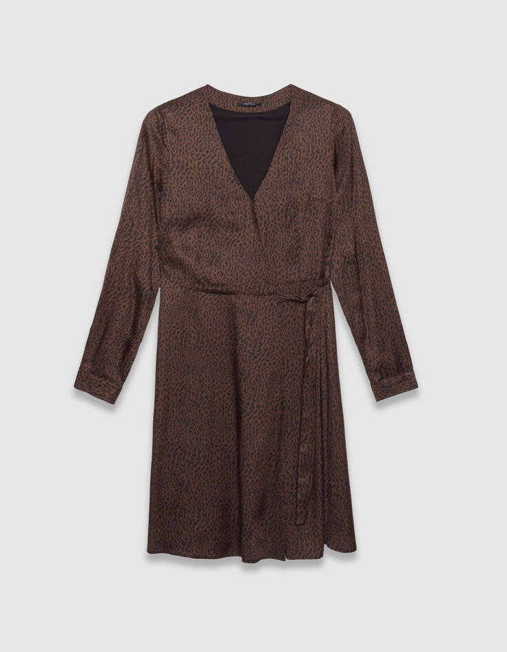 Vestido cruzado marrón leopardo mujer-5