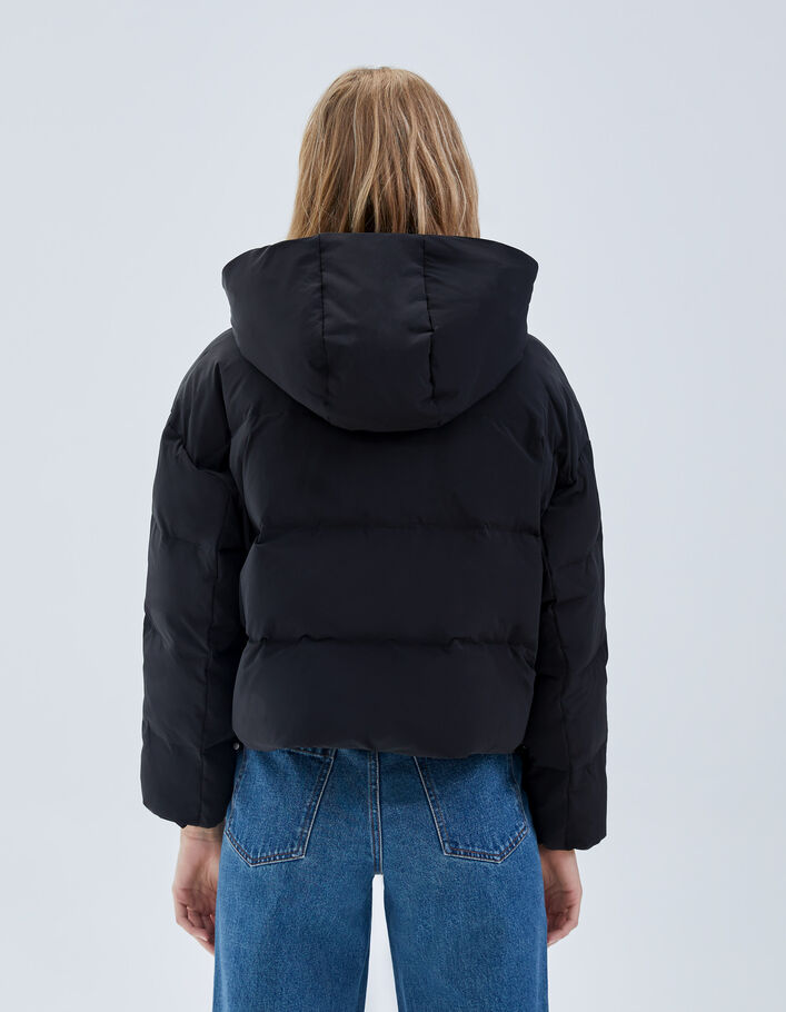 Doudoune courte noire oversize Femme