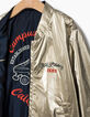 Bomber reversible navy y dorado niña-3