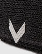 The 111 BAMBOO BEACH black mix raffia and suede for women-4