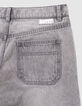 Grau gewaschene Mädchen-Large-Jeans-9