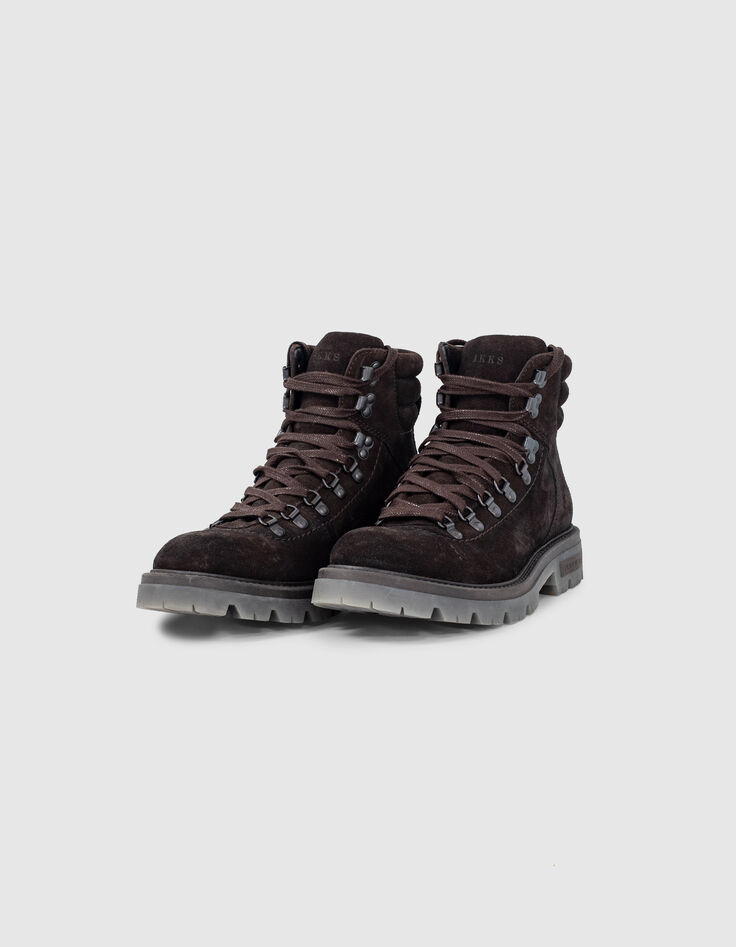Botas chocolate oscuro ante montaña Hombre-5