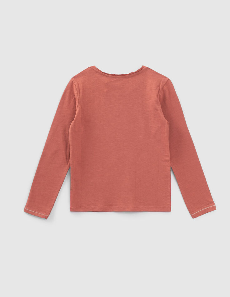 T-shirt bois de rose bio Essentiel fille-3