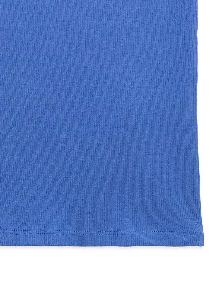 Blauwe T-shirtjurk biokatoen meisjes-7