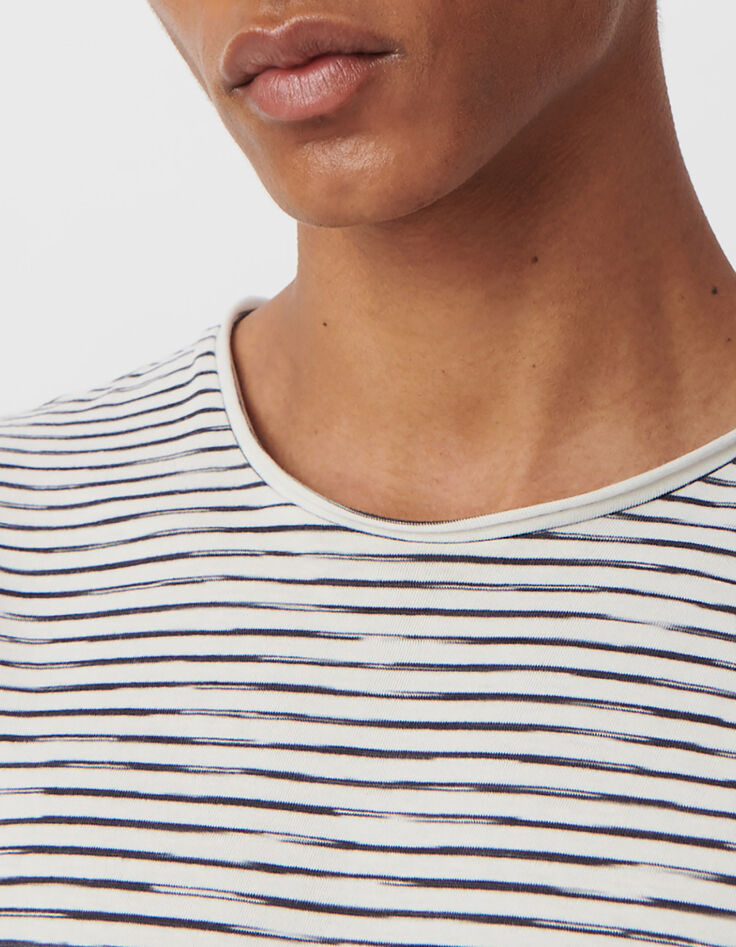 Men&rsquo;s white sailor T-shirt with navy stripes-4