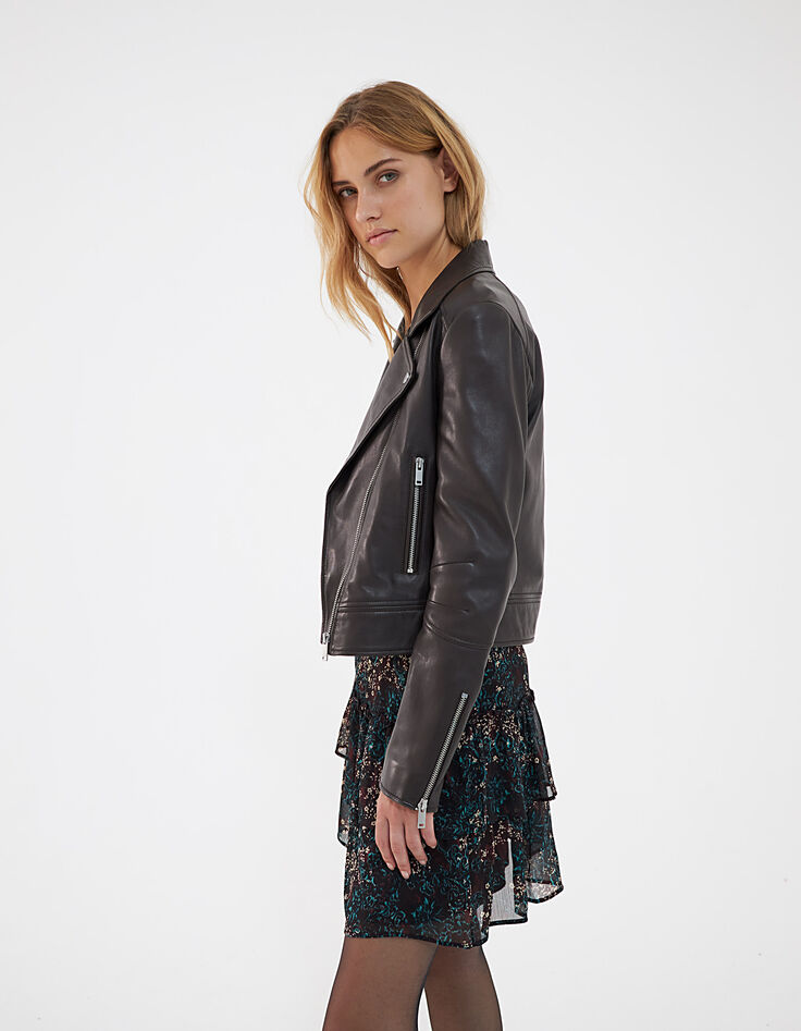 Women’s tobacco lambskin jacket-1 Women’s tobacco lambskin jacket-1