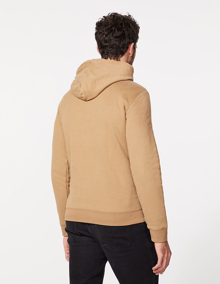 Men’s mink IKKS sweatshirt with drawstring hood - IKKS