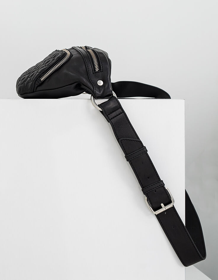 Sac banane IKKS en cuir matelassé femme-3