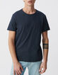 Inktblauw T-shirt De Essential biokatoen ronde hals Heren-2