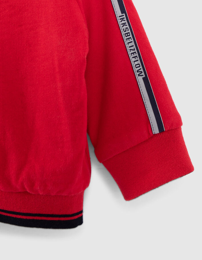 Baby boys' navy/red reversible cardigan - IKKS