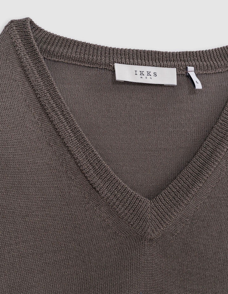 Pull tricot encolure V Homme-2