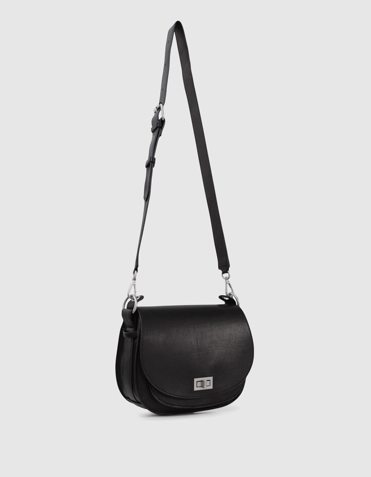 Sac besace The Waiter noir en cuir Femme-2