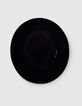 Women’s black felted wool hat with braid surround-2