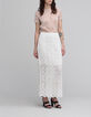 Women’s nude lurex T-shirt with animal print-1