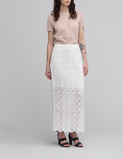 Women’s nude lurex T-shirt with animal print - IKKS