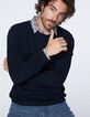 Jersey azul oscuro punto relieve Hombre-1
