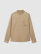 Beiges REGULAR-Herrenhemd aus Lyocell® LENZING™ ECOVERO™-6