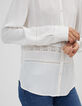 Chemise blanc cassé à bandes dentelle I.Code-5