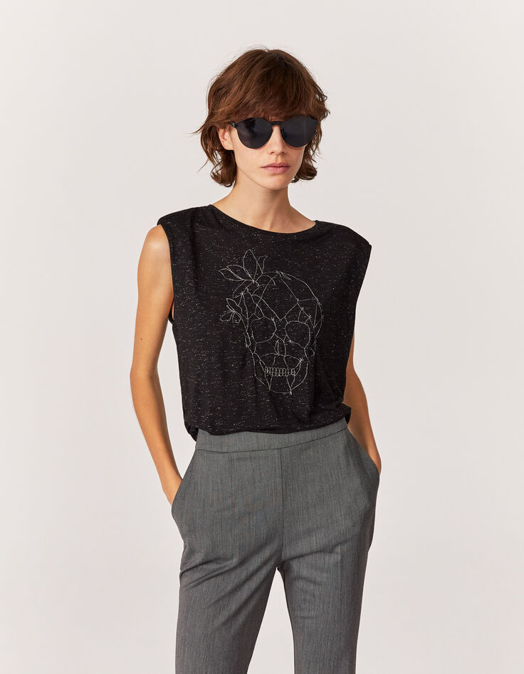 Tee-shirt viscose Ecovero® tête de mort graphique femme-2