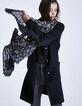 Women's peony print scarf-4