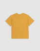 T-shirt jaune coton bio tigre sur arbre garçon-4