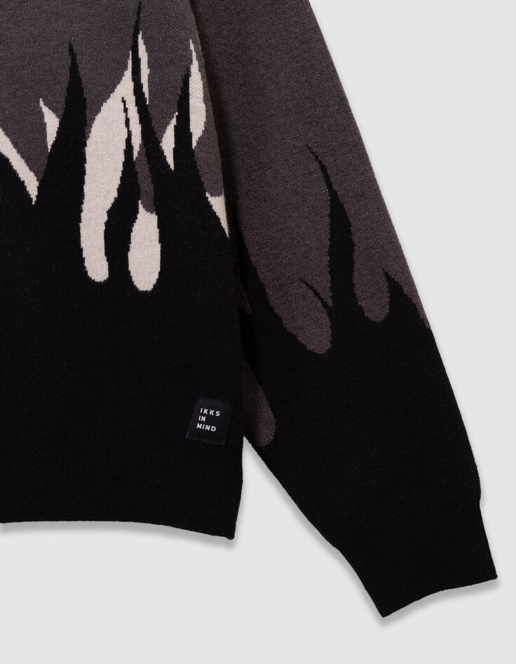 Jersey gris punto jacquard llamas niño-7 Jersey gris punto jacquard llamas niño-7