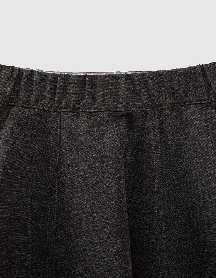 Falda patinadora reversible gris jaspeado y plata ni&ntilde;a-5