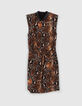 Pure Edition-Mahonie jurk python rock-print Dames-6