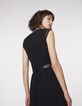 Langes 2-in-1-Damenkleid mit Lammlederweste-5