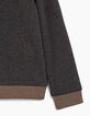 Sweat gris et cuivré brodé fille-6