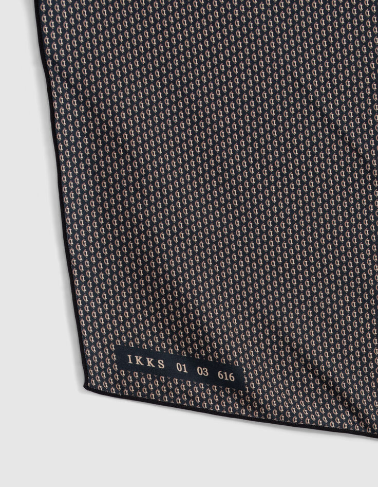 Pure Edition - Foulard noir minimaliste avec bague Homme-3