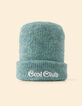 Bonnet vert tricot c&ocirc;tel&eacute; broderie I.Code-2