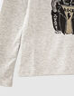 Tee-shirt gris visuel chat-photographe fille-4