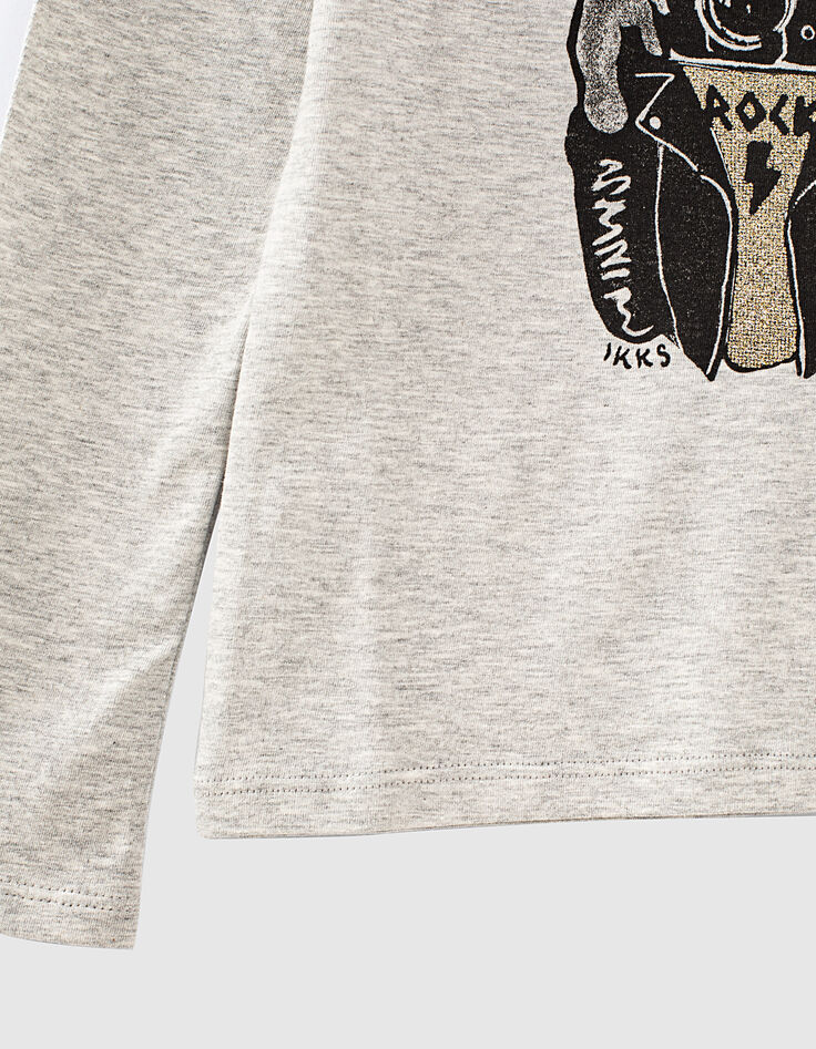 Tee-shirt gris visuel chat-photographe fille-4 Tee-shirt gris visuel chat-photographe fille-4