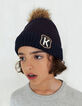 Gorro navy y rojo punto fantasía niño -4