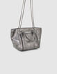 Women&rsquo;s quilted chevron METALLIC MEDIUM 1440 tote bag-6
