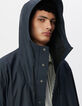 Parka marine nylon gomme à capuche Homme-5