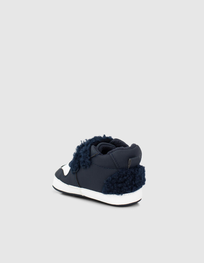 Navy sneakers met velcro Sherpa babyjongens - IKKS