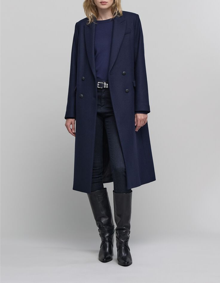 Caban long marine Femme-1