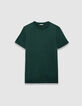Groen T-shirt korte mouwen katoen-modal Heren-5