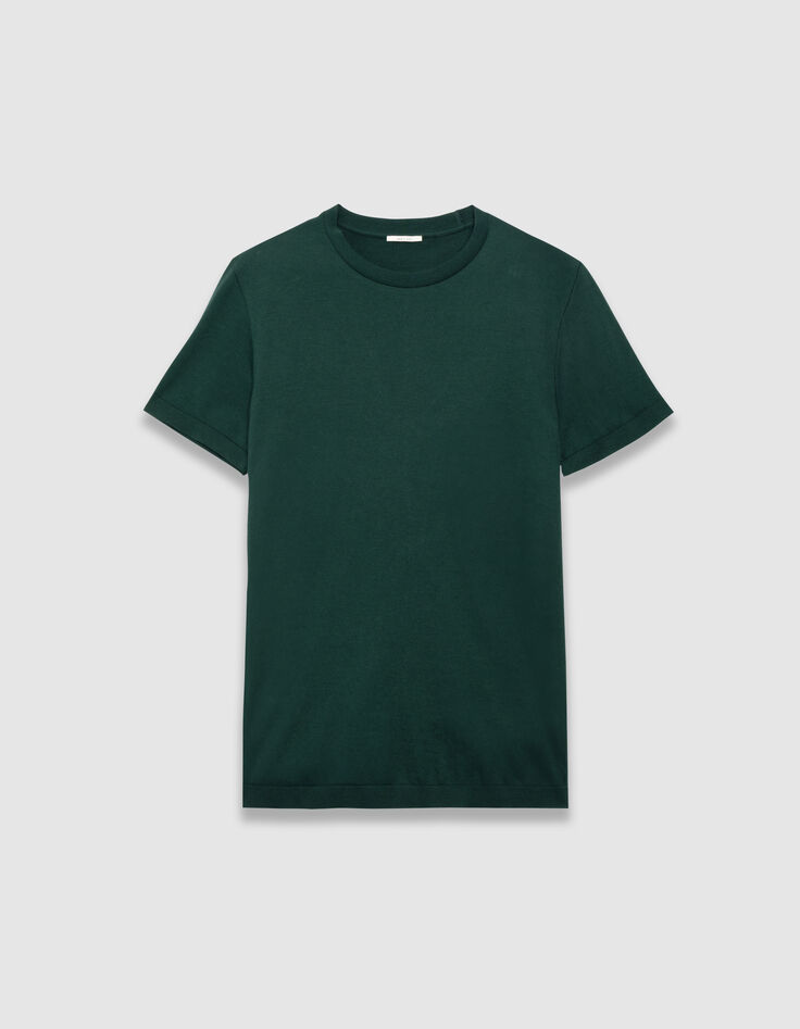 Groen T-shirt korte mouwen katoen-modal Heren-5