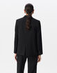 Women's black double-breasted suit jacket-3