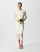 Dames maxi-jurk met witte kant-1