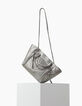 Sac cabas cuir argent LE 1440 MEDIUM SILVER matelassage chevrons femme-11
