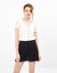 I.Code black playsuit with white top-2
