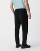 Zwarte JOGGER-broek Lyocell® en linnen Heren-3