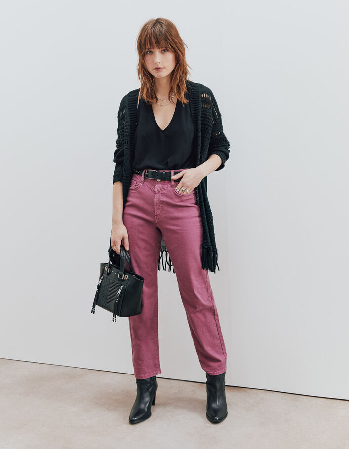 Jean slouchy en coton bio hibiscus mid waist cropped femme-1